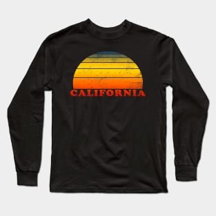 California Retro Vintage T Shirt 70s Throwback Surf Long Sleeve T-Shirt